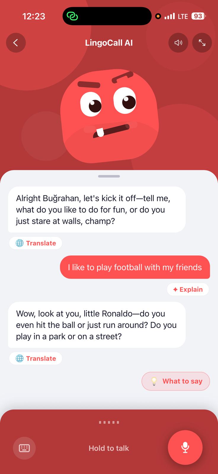Translate, explain and get hints